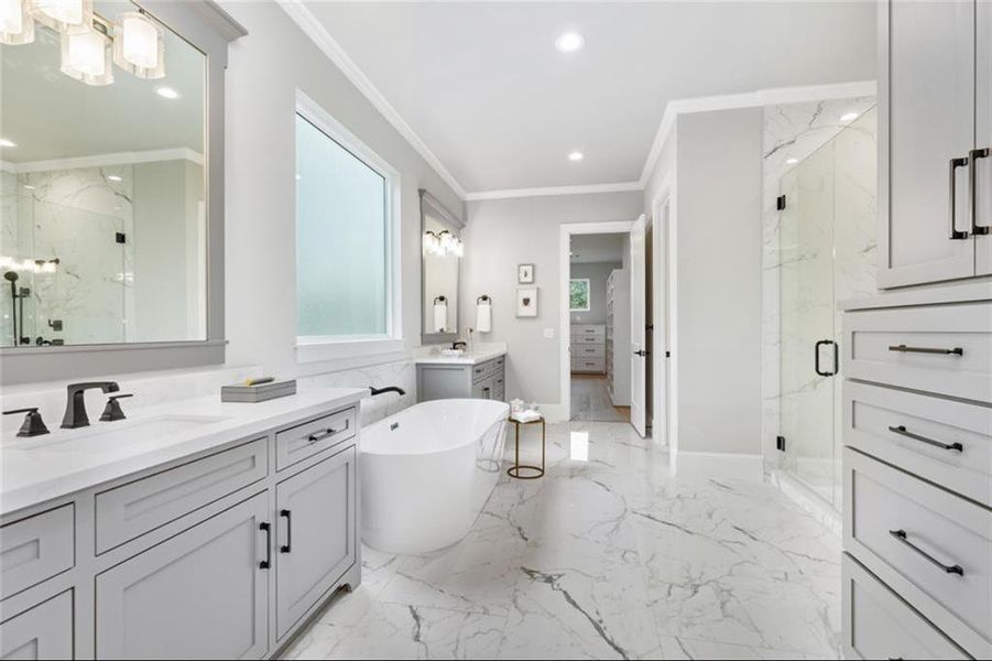 Primary Bathroom in another home recently built by the same builder