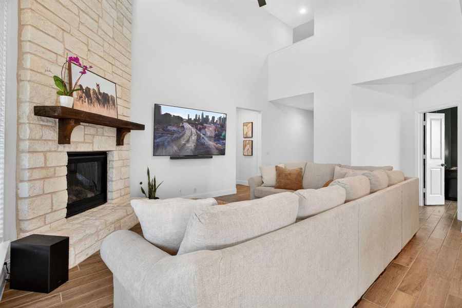 Another view. This is a HUGE sectional that fits so comfortably in this space. Another view. This is a HUGE sectional that fits so comfortably in this space.