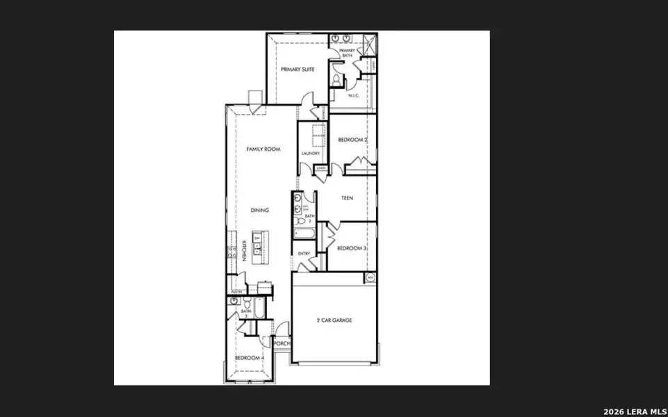 2D floor plan layout of this home in , San Antonio, TX (Image 3).