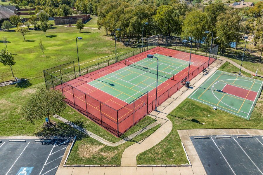 Tennis/Pickleball Court & half-basketball court