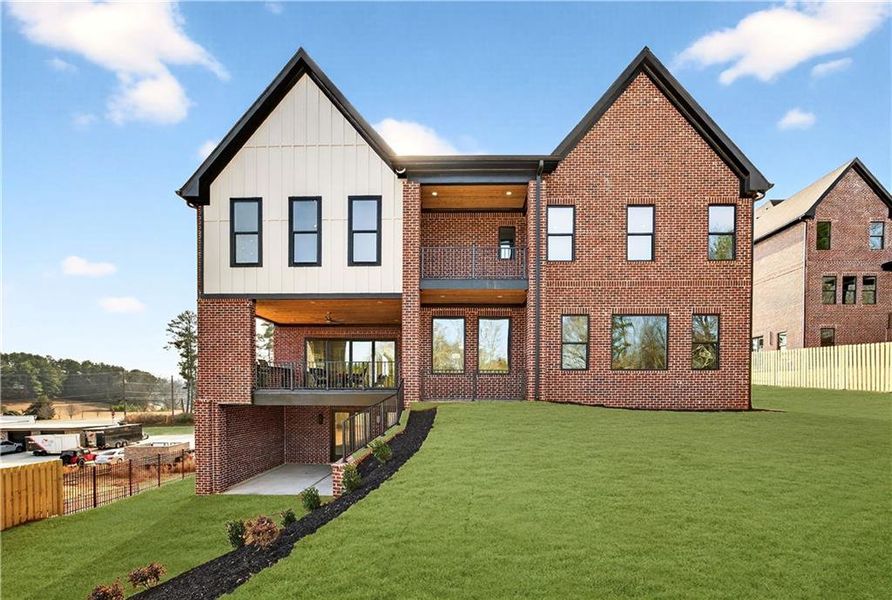 Front exterior of a new home in , Buford, GA, highlighting curb appeal (Image 32).