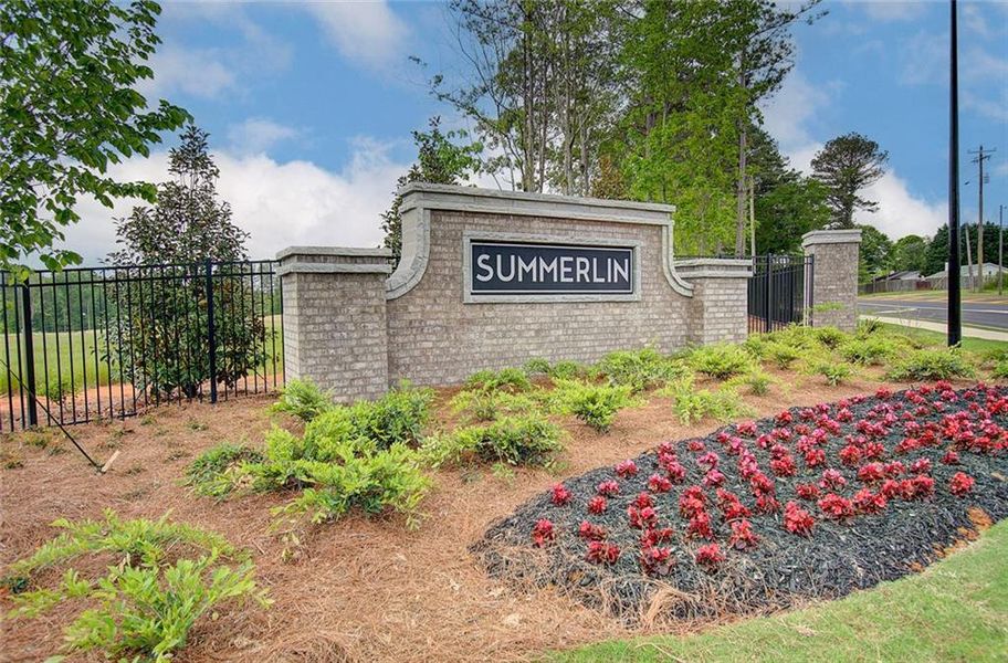 Front exterior of a new home in Summerlin, Winder, GA, highlighting curb appeal (Image 24).
