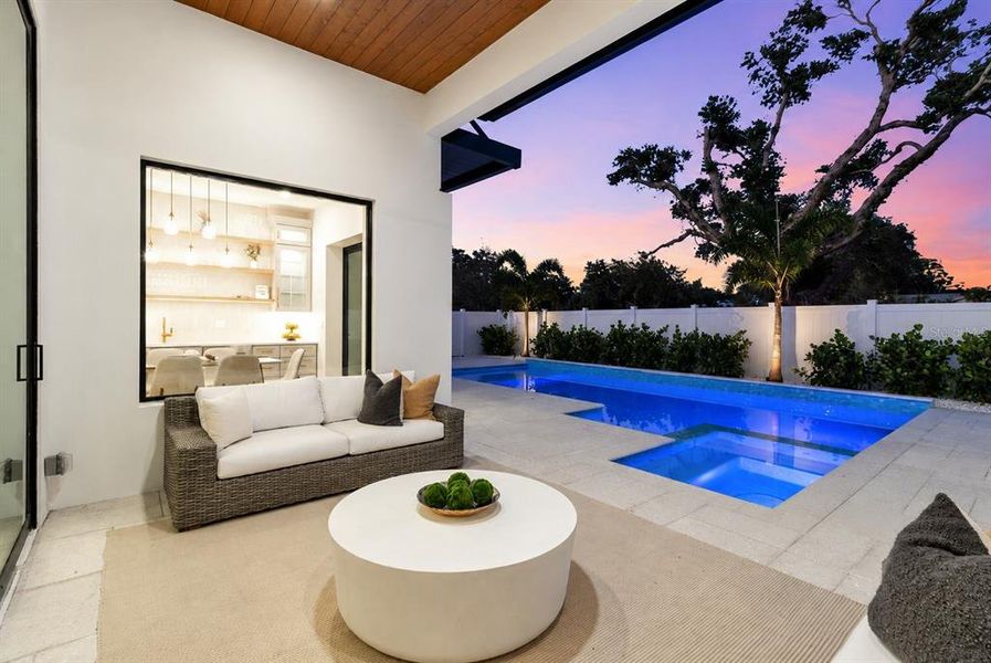 Exterior details and patio area of a home in , Sarasota (Image 31).