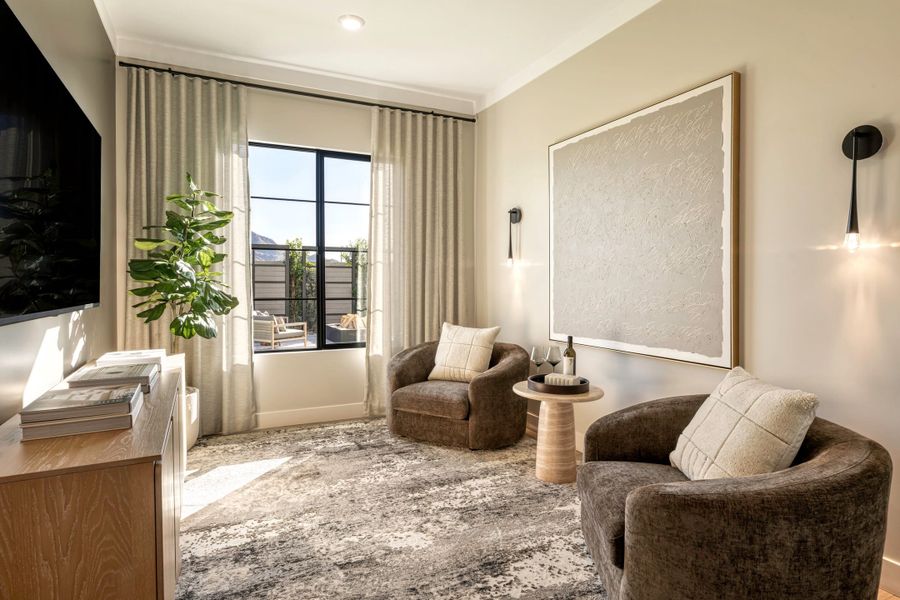 Representative furnished interior of a home built from the Calida Plan 9002 by Tri Pointe Homes in Emberly, Gilbert (Image 11).