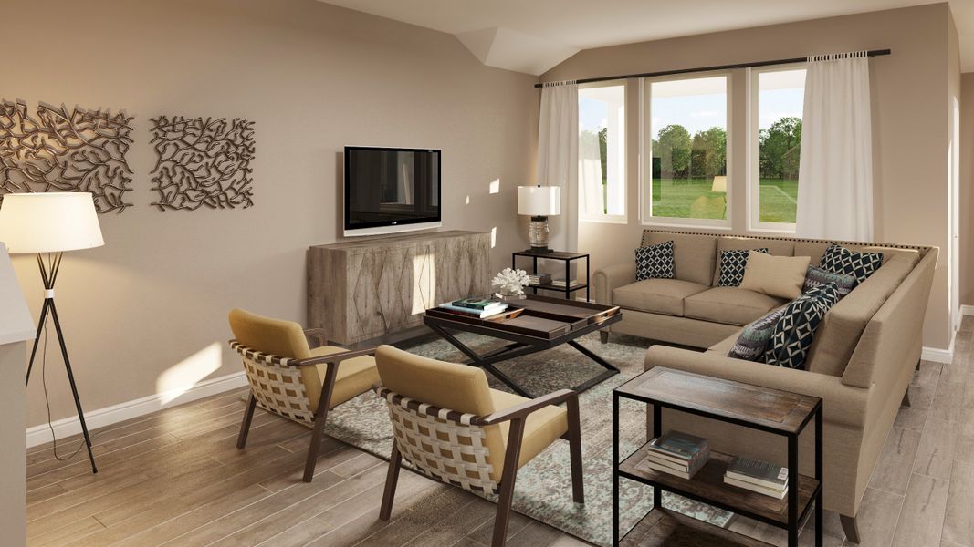 Representative furnished interior of a home built from the Rainier by Beazer Homes in Sorella, Tomball (Image 6).