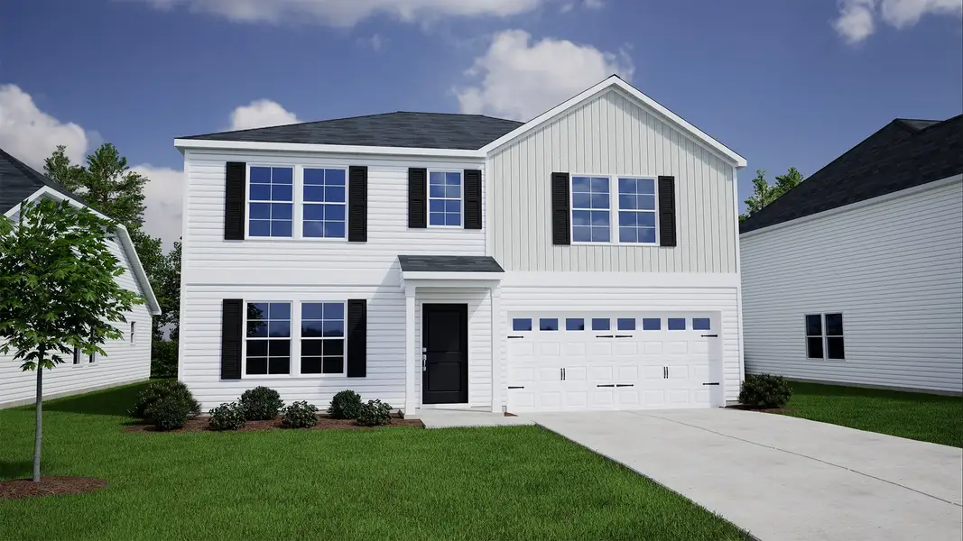 Representative exterior photo of a completed home built from the Turner - Genesis Value Collection by Mungo Homes in Stapleton, Clemmons, NC (Image 1).