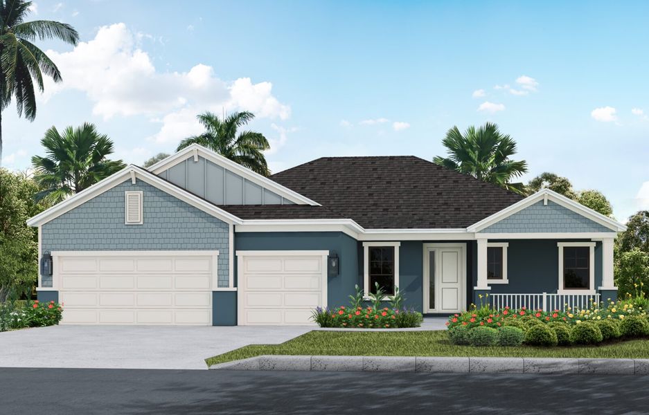 Representative exterior photo of a completed home built from the Sanibel 2 by Neal Communities in Canoe Creek, Parrish, FL (Image 2).