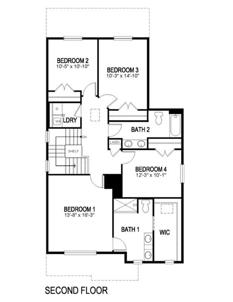 2D floor plan layout of this home in Sky Ranch, Watkins, CO (Image 3).