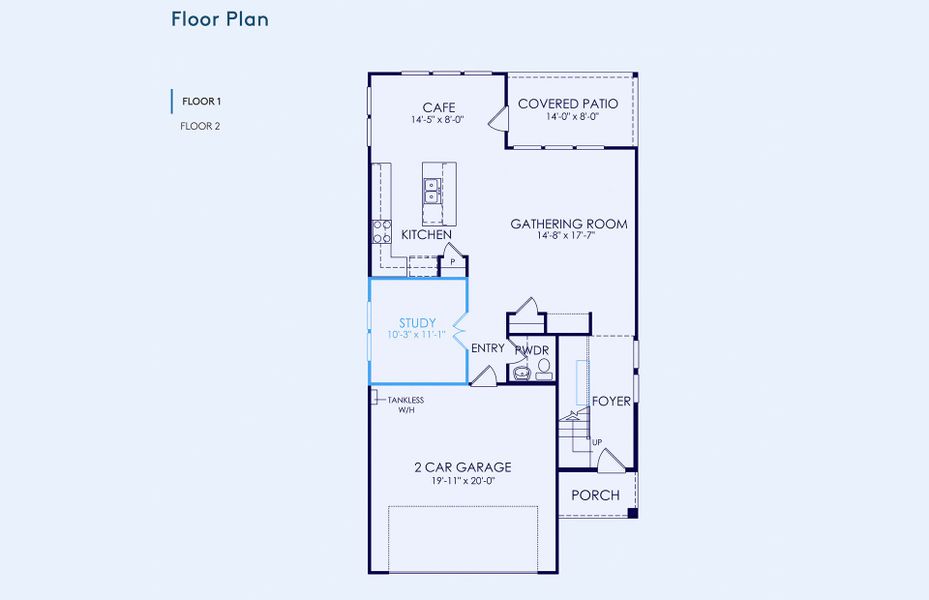 2D floor plan layout of this home in Ribbonwood, Aubrey, TX (Image 5).