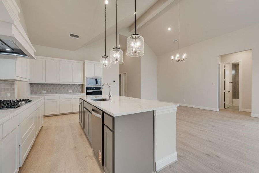 Furnished interior view inside a new home in Monterra, Fate (Image 10).