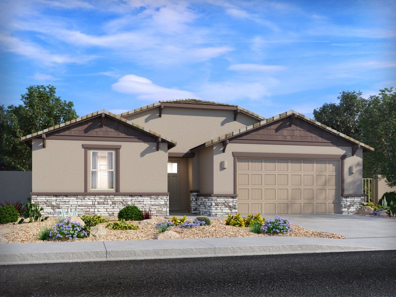 Representative exterior photo of a completed home built from the Jasper by Meritage Homes in Summit at Rocking K, Vail, AZ (Image 4).
