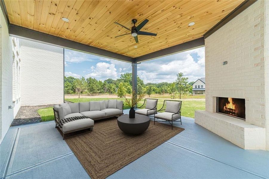 Exterior details and patio area of a home in , Dacula (Image 28).