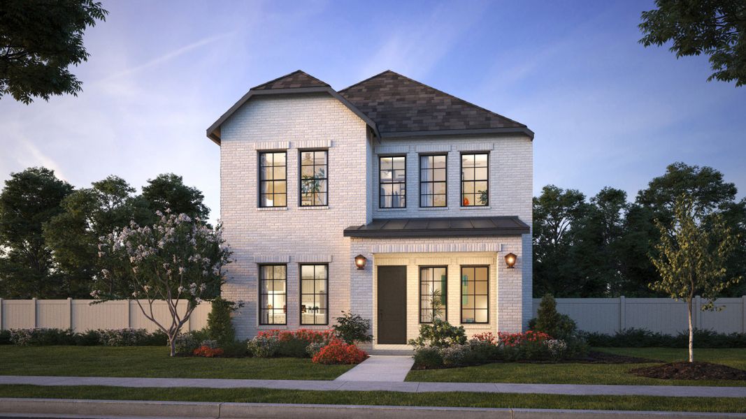 Representative exterior photo of a completed home built from the Gabriel by Normandy Homes in Hazelwood 40' Series, Frisco, TX (Image 16).