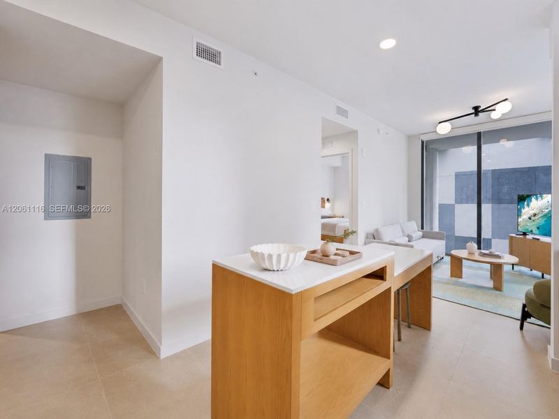 Furnished interior view inside a new home in , Miami (Image 11).