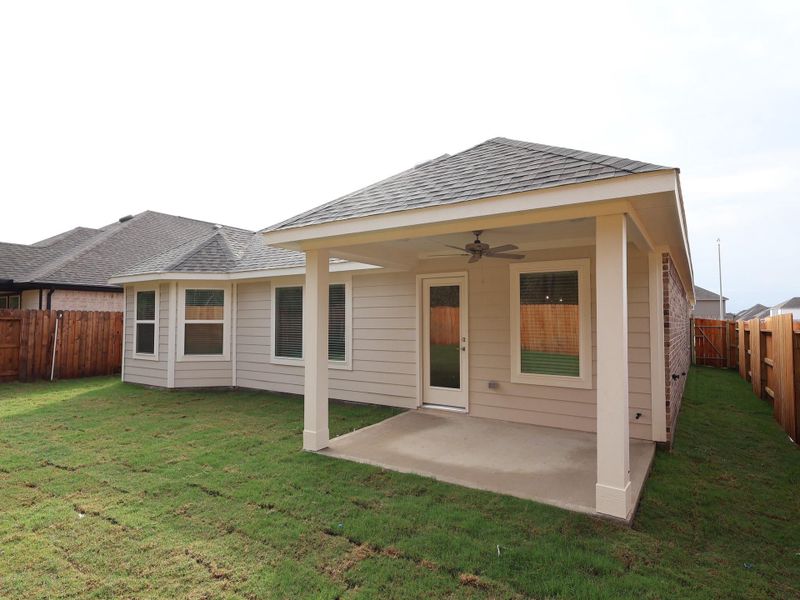 Exterior details and patio area of a home in Sorella, Tomball (Image 3). Exterior details and patio area of a home in Sorella, Tomball (Image 3).
