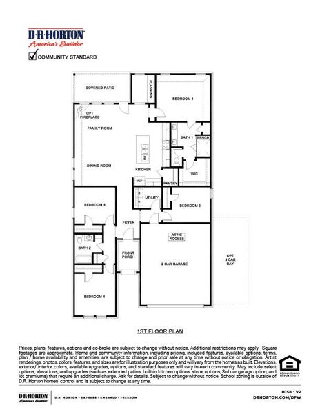 2D floor plan layout of this home in Liberty Crossing, Royse City, TX (Image 2). 2D floor plan layout of this home in Liberty Crossing, Royse City, TX (Image 2).