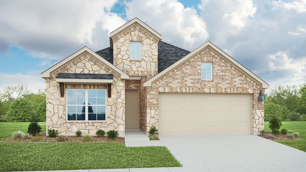 Front exterior of a home in the Stream Waters community, located in Seguin, TX (Image 10).