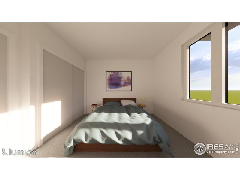 Bedroom 3 Has A Large South Facing Window With A Mountain View