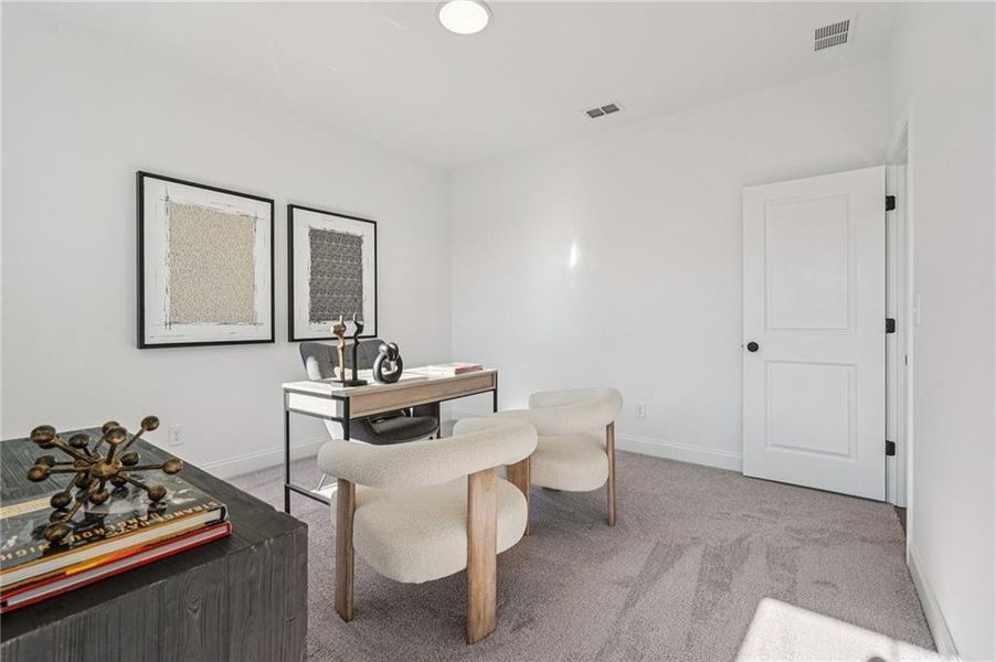 Furnished interior view inside a new home in Millcroft Townhomes, Buford (Image 31). Furnished interior view inside a new home in Millcroft Townhomes, Buford (Image 31).