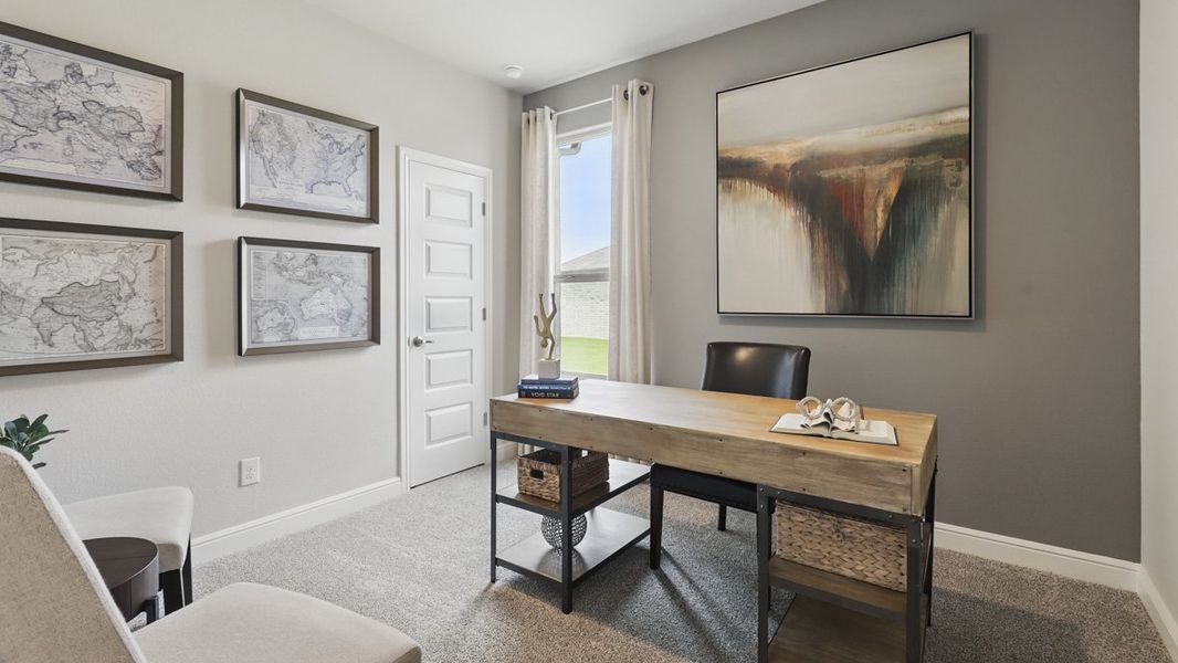 Representative furnished interior of a home built from the PORTALES by D.R. Horton in Legado, Cleburne (Image 32). Representative furnished interior of a home built from the PORTALES by D.R. Horton in Legado, Cleburne (Image 32).