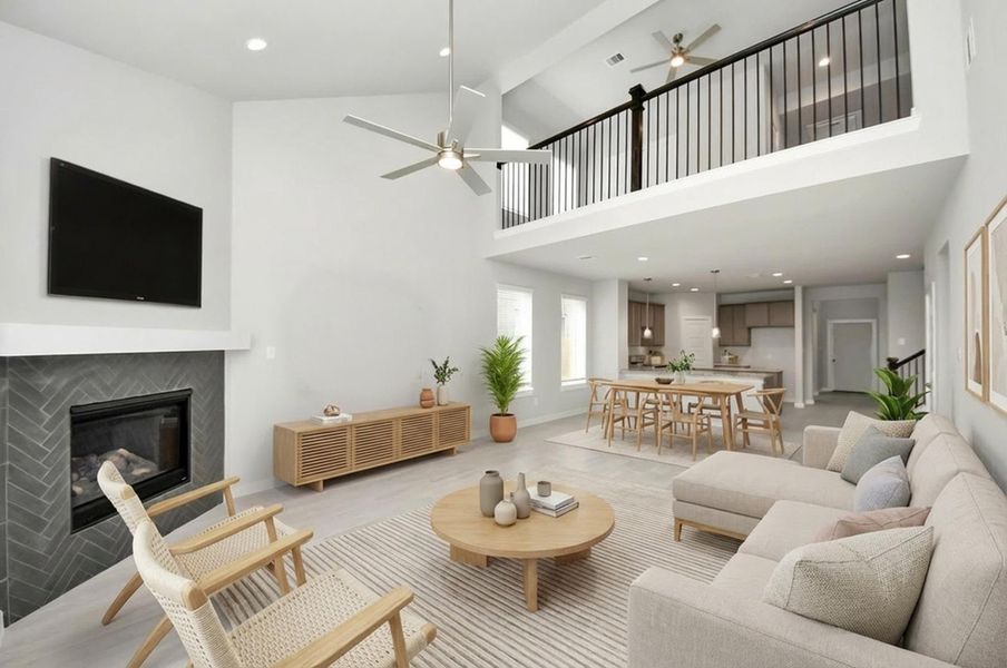 Virtually Staged - Living Room. Sample photo of completed home with similar floor plan. Actual colors and selections may vary.