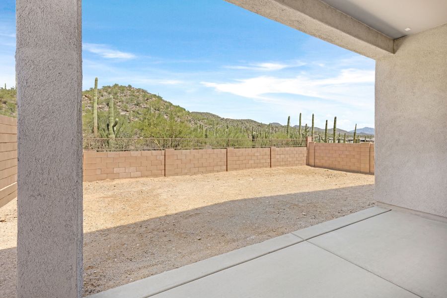 Exterior details and patio area of a home in Saguaro Reserve II, Marana (Image 2).