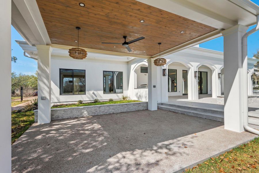 Exterior details and patio area of a home in , Bryan (Image 25).