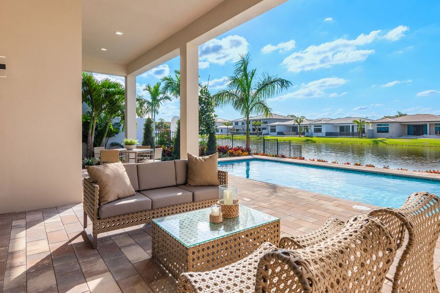 Representative exterior details of a home built from the Santo Grand by GL Homes in Lotus Edge, Boca Raton (Image 3).
