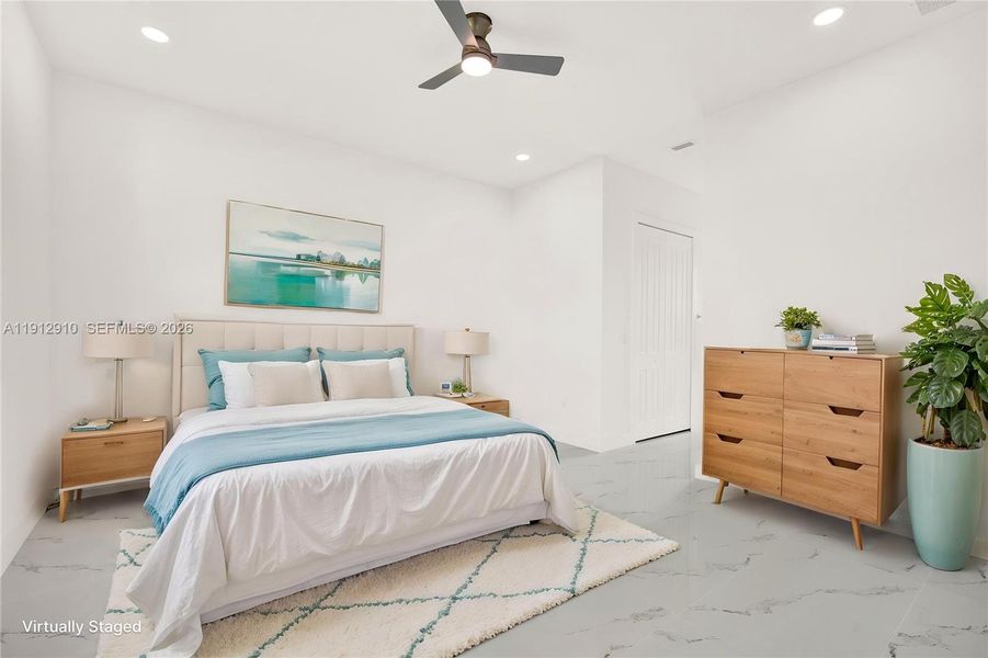 Virtually Staged-Master bedroom
