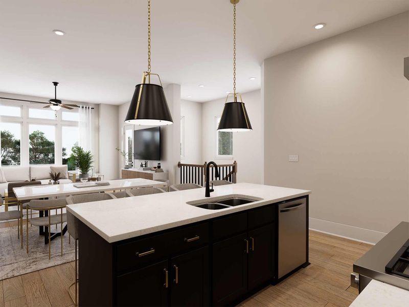 Representative furnished interior of a home built from the The Sprout by David Weekley Homes in Reserve at Park Row, Houston (Image 5). Representative furnished interior of a home built from the The Sprout by David Weekley Homes in Reserve at Park Row, Houston (Image 5).