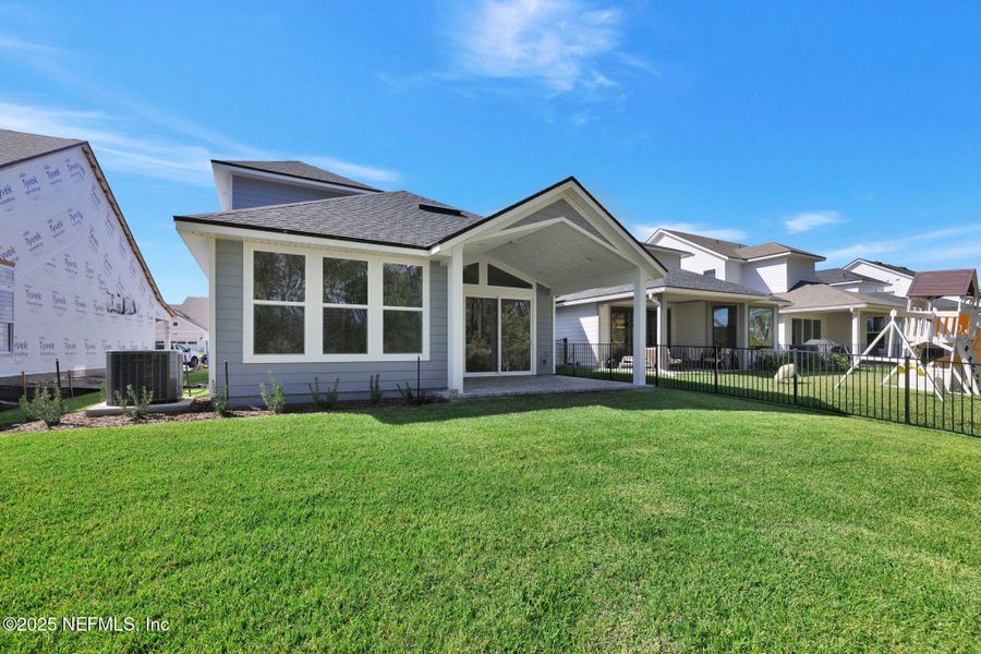 Exterior details and patio area of a home in Crosswinds at Nocatee, Nocatee (Image 34). Exterior details and patio area of a home in Crosswinds at Nocatee, Nocatee (Image 34).