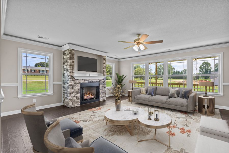 Representative furnished interior of a home built from the Emilia by Enchanted Homes in Guadalupe Heights, Seguin (Image 7).