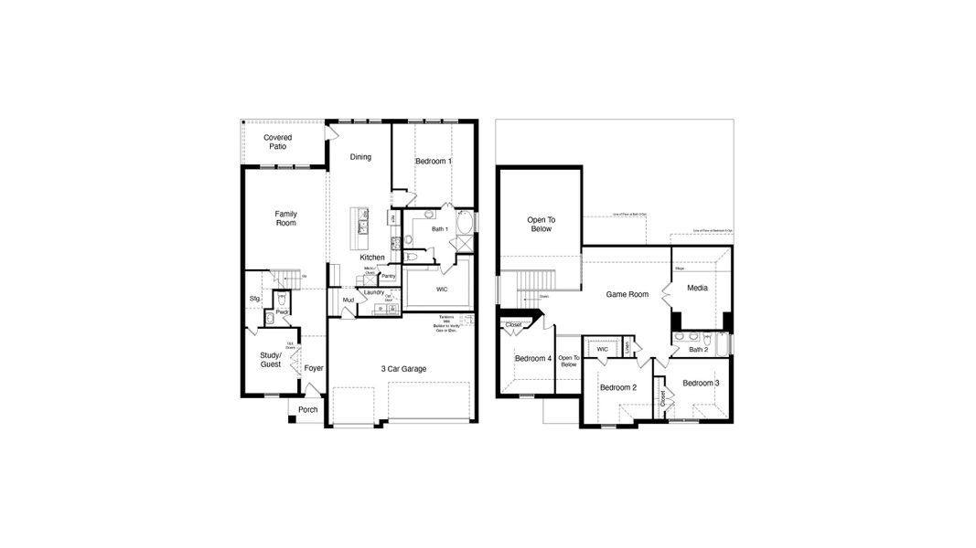 2D floor plan layout for the wimberley by D.R. Horton in Lakeview Pointe, Grand Prairie, TX (Image 3). 2D floor plan layout for the wimberley by D.R. Horton in Lakeview Pointe, Grand Prairie, TX (Image 3).