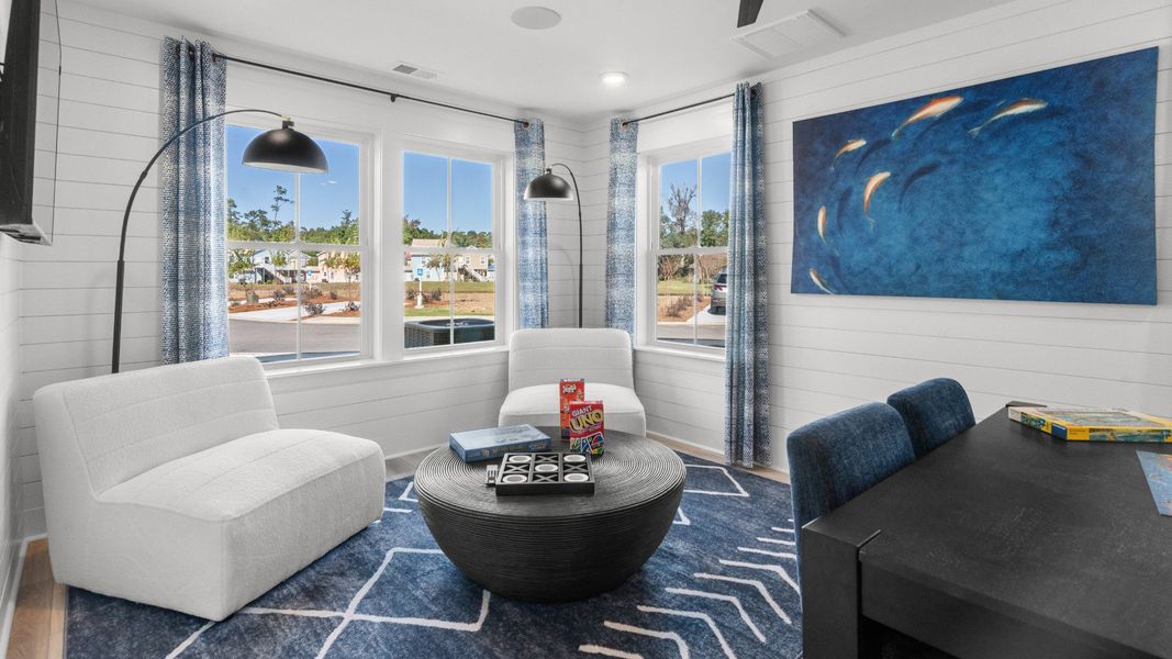 Furnished interior view inside a new home in Seabreeze Crossing, Little River (Image 22). Furnished interior view inside a new home in Seabreeze Crossing, Little River (Image 22).