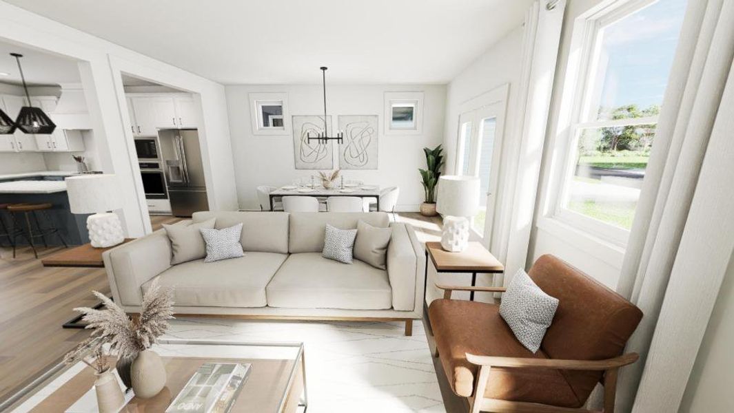 Furnished interior view inside a new home in Wendell Falls, Wendell (Image 8).