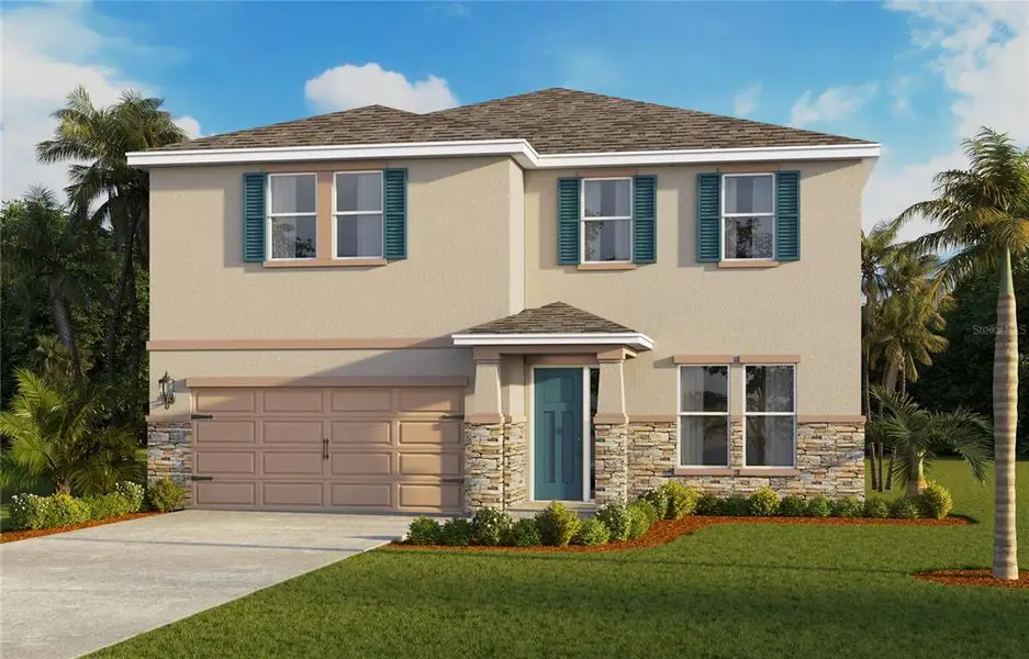Front exterior of a new home in , Lakeland, FL, highlighting curb appeal (Image 1). Front exterior of a new home in , Lakeland, FL, highlighting curb appeal (Image 1).