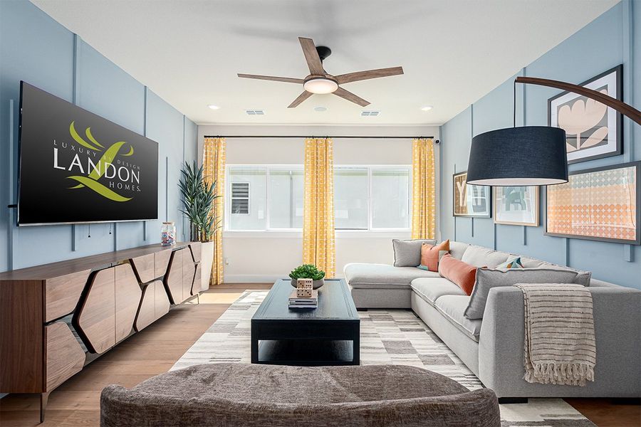 Representative furnished interior of a home built from the Manhattan by Landon Homes in Fields - Brookside, Frisco (Image 27). Representative furnished interior of a home built from the Manhattan by Landon Homes in Fields - Brookside, Frisco (Image 27).