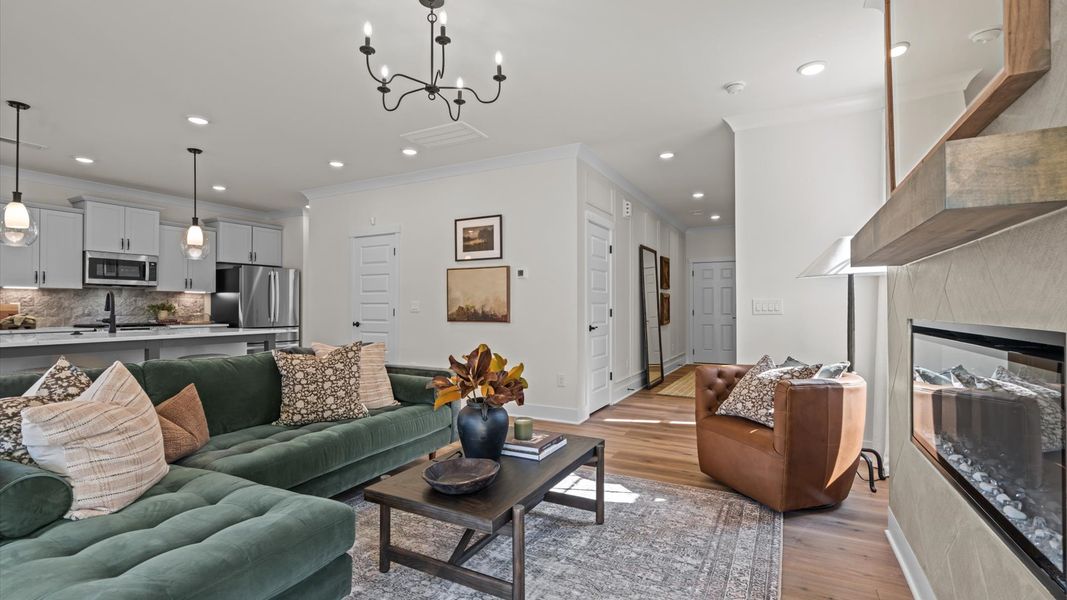 Representative furnished interior of a home built from the Beramont by DRB Homes in Chandler Run, Durham (Image 12). Representative furnished interior of a home built from the Beramont by DRB Homes in Chandler Run, Durham (Image 12).