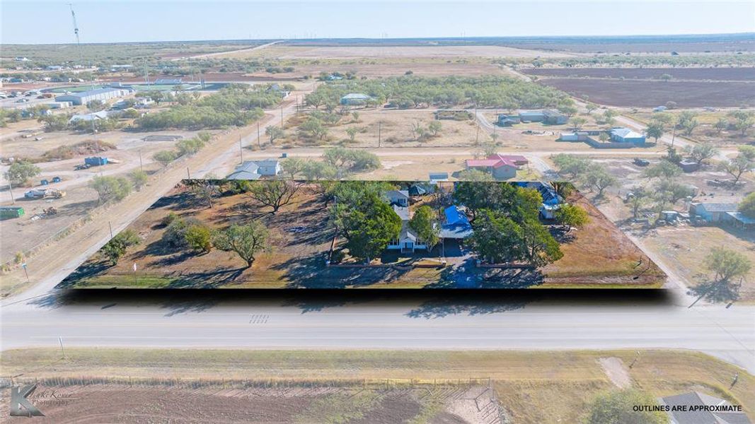 Aerial view of property and surrounding area Aerial view of property and surrounding area