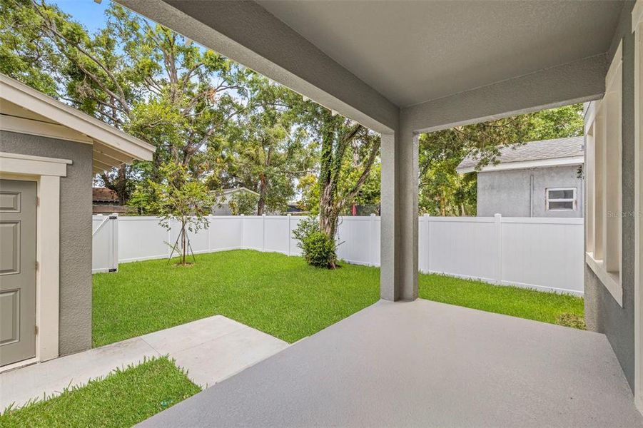 Exterior details and patio area of a home in , Tampa (Image 4). Exterior details and patio area of a home in , Tampa (Image 4).