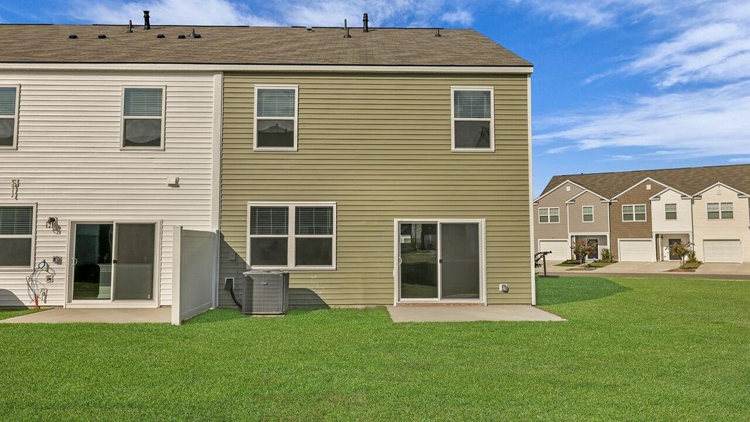 Exterior details and patio area of a home in Carolina Groves Townhomes, Moncks Corner (Image 17).