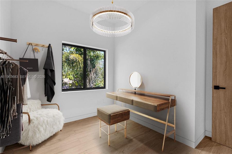 Furnished interior view inside a new home in , Miami (Image 16). Furnished interior view inside a new home in , Miami (Image 16).