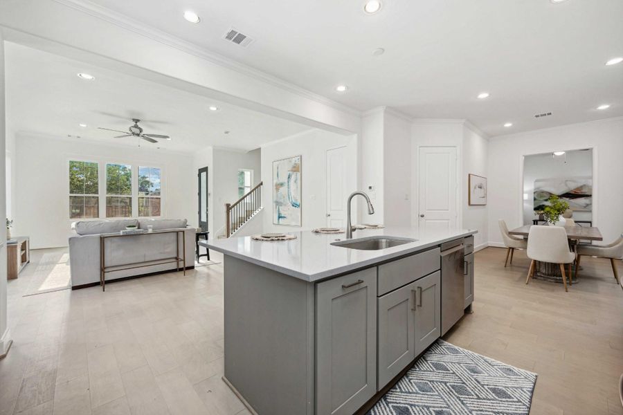 Never miss a moment. Whether you’re meal-prepping or chatting with friends, this open layout keeps you in the mix—and makes hosting effortless. Never miss a moment. Whether you’re meal-prepping or chatting with friends, this open layout keeps you in the mix—and makes hosting effortless.