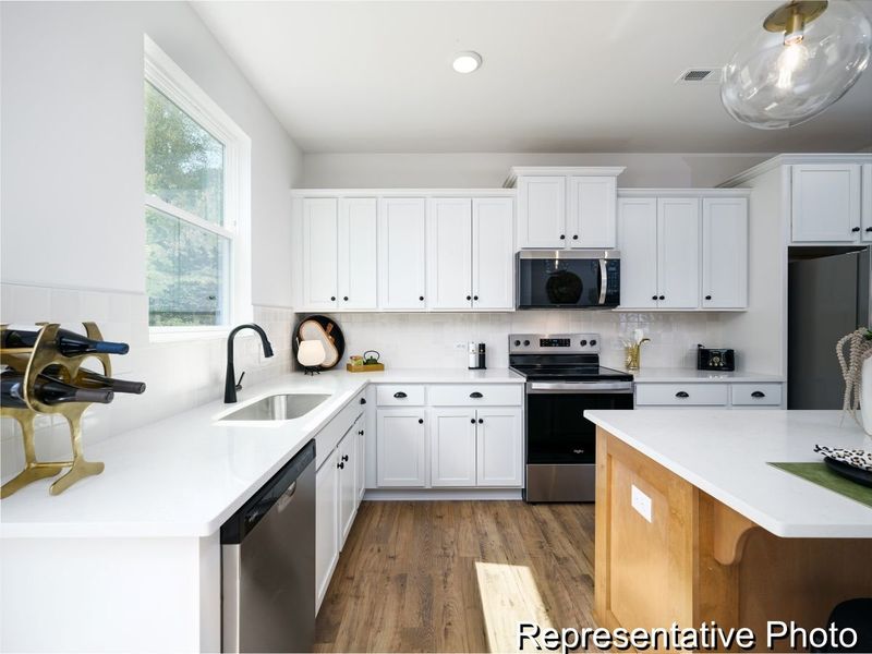 Furnished interior view inside a new home in Village at Reedy Creek Townhomes, Charlotte (Image 8).