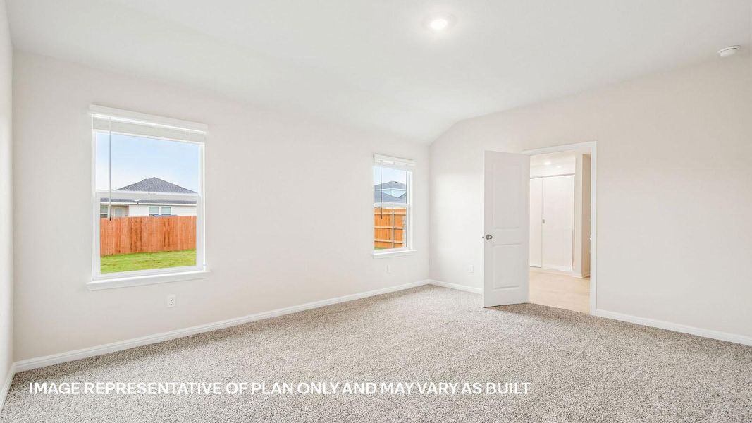 Spacious, unfurnished interior of a new home in Trails at Wildhorse, Austin (Image 22).