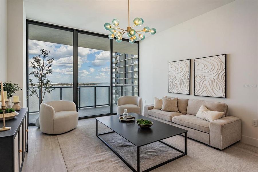 Furnished interior view inside a new home in The Ritz-Carlton Residences, Tampa (Image 36).
