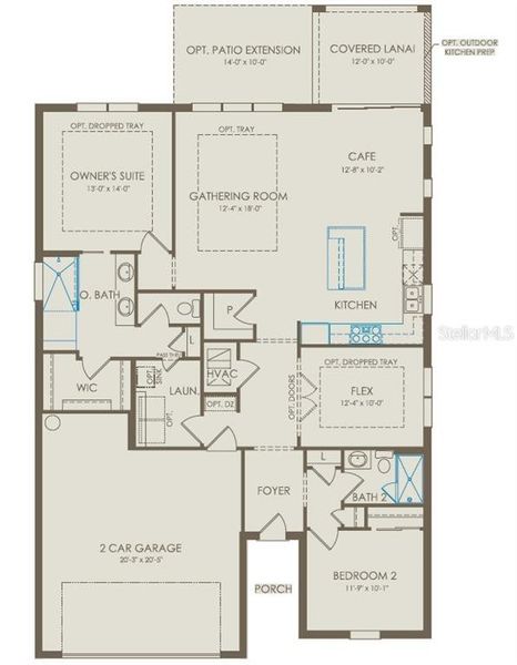 2D floor plan layout of this home in Tohoqua Reserve, Kissimmee, FL (Image 3).