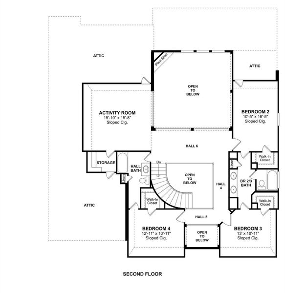 Second floor plan view Second floor plan view