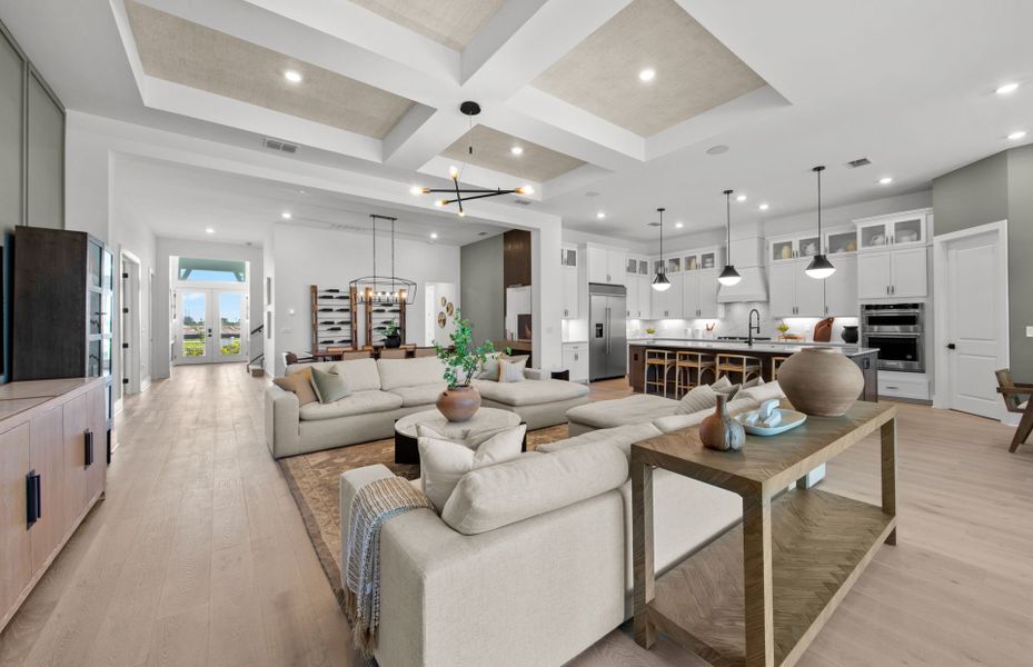 Representative furnished interior of a home built from the Layton Grande by DiVosta in BeachWalk by Manasota Key, Englewood (Image 34).