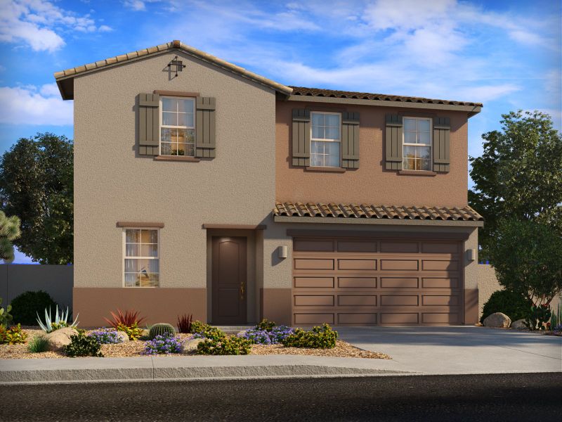 Representative exterior photo of a completed home built from the Sapphire by Meritage Homes in Alamar at Rocking K, Vail, AZ (Image 14).